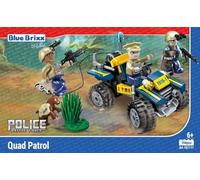 BlueBrixx Kids 107111 - Polizia forestale: pattuglia Quad in blocchi di bloccaggio con 104 componenti