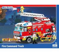 BlueBrixx Kids 107159 - Vigili del fuoco della città: carrello di comando dei vigili del fuoco in blocchi di bloccaggio con 366 elementi