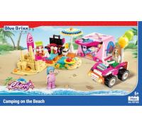 BlueBrixx Kids 107163 - Cherry: Campeggio sulla spiaggia in blocchi di bloccaggio con 206 elementi