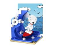 BlueBrixx Pro 107354 - Snoopy surfa sulla spiaggia realizzato con mattoncini da costruzione con 84 elementi