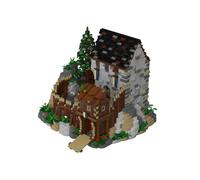 BlueBrixx Pro 108712 - Castello Blaustein, 5321 - Set di mattoncini da costruzione Castello Blaustein per i fan dell'architettura e del Medioevo, pietre standard, mattoncini da costruzione della serie