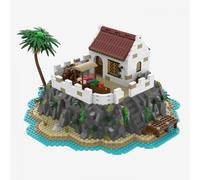 BlueBrixx Pro 108974 Leggende della Costa del Tesoro - Piccolo mercato con gioielliere - 1748 mattoncini da costruzione a morsetto, regalo per gli appassionati dei pirati, mattoncini standard