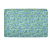Bluecats russo cartone animato verde extra large riutilizzabile bambino materasso impermeabile lavabile vasino lenzuola di addestramento anti-labbra per bambini adulti animali domestici, 132,1 cm L x