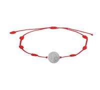 BLUECHOLON Braccialetto rosso della vergine con nodi, portafortuna e protezione, regolabile, unisex, Ajustable, Tessuto, Nessuna pietra preziosa