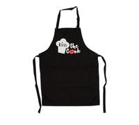 BLUECHOLON Grembiule cucina originale con frasi divertenti - 80 x 60 cm - Disponibile in 6 modelli, Kiss The Cook, 80 x 60 cm.