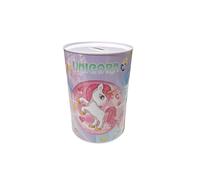 BLUECHOLON Salvadanaio originale per bambini, salvadanaio in metallo per bambini, taglia grande XXL (22 x 16, unicorno bianco)