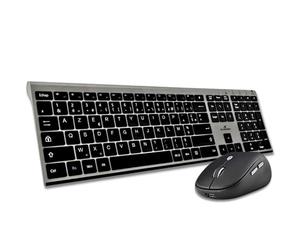 BlueElement - Set Tastiera e Mouse Wireless Grafica Smart Dongle AZERTY FR