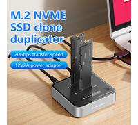 Blueendless Dual-Bay M.2 NVME SSD Clone M.2 NVme SSD lettore 20Gbps USB3.2 Tipo C Offline Clone Duplicatore NVme PCIE Custodia