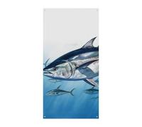 Bluefin Tonno Thunnus Copertura per porta banner di benvenuto cartello di ingresso banner per feste di festa decorazioni per feste di compleanno banner per celebrazioni festive 178 x 89 cm