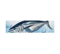 Bluefin Tonno Thunnusb grande striscione per feste 120 x 30 cm da appendere alla parete banner per feste di compleanno all'aperto e interni banner decorazione per feste