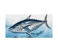 Bluefin Tonno Thunnusb grande striscione per feste 180 x 90 cm da appendere alla parete banner per feste di compleanno all'aperto e interni banner decorazione per feste