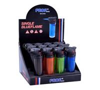Accendigas a Torcia Accendi Gas Anti Vento Fiamma Blu ricaricabile kit 12 pezzi