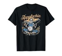 Bluegrass Banjo Scheletro, Appalachi, Musica Bluegrass Maglietta