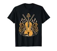 Bluegrass Fiddler Amante dei Gatti Musica Old Time Fiddle Maglietta