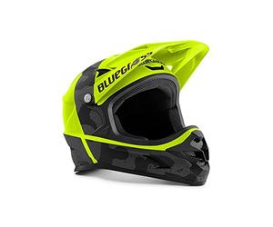 Bluegrass Intox Casco da bicicletta blu petrolio giallo fluo opaco M