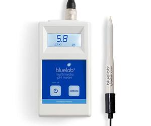 Bluelab MetMULTI Multimedia - Misuratore di pH per terra, terra di cocco, lana di roccia, zona radice e soluzione nutritiva: facile calibrazione, misura il pH in modo rapido e preciso