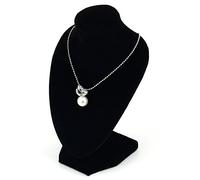 Bluelans®, busto di manichino per esporre collane e pendenti. Espositore per gioielli, Velluto, Black, taglia unica