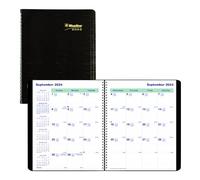 Blueline Plan & Link™ - Agenda mensile 2025, 16 mesi, 24 x 19 cm, 50% riciclato, nero, da settembre a dicembre