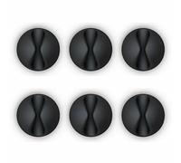 Bluelounge Cabledrop Pack 6 Organizzatori di cavi Nero
