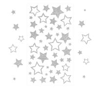 Bluelves Adesivi Natalizi,10 Adesivi Natalizi Argento,Decorazioni Natalizie Autoadesive,Adesivi Natalizi Argento Glitterati,Artigianato Natalizio e Regali Decorativi