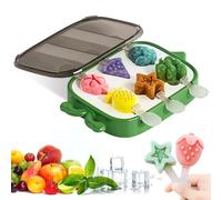 Bluelves Ghiaccioli stampo Silicone 6 Forme Riutilizzabili senza BPA, Mini con Bastoncino e Coperchio