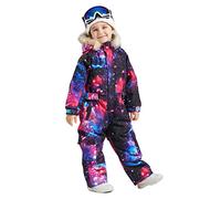 Bluemagic Tute da Neve Bambino e Ragazzi, Tute da Sci Bambine e Ragazze, Tuta da Neve di un Pezzo Bambini Antivento, Calda, Impermeabile e Traspirante(Cielo Stellato, 100 cm, 4 Anni)