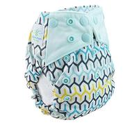 Blümchen All-in-One bambù OneSize Pannolino di Stoffa con bottoni a pressione (3,5-15kg) design geometrico rete/recinto