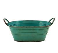 Blümelhuber Vasca zincata - Ciotola per piantare - Decorazione da giardino per esterni - Mini laghetto decorativo per balcone