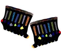 Bluemoon Bedding 7 paia di calzini da uomo DAYS OF THE WEEK Calzini da uomo, taglia 38-40, colore nero, Nero