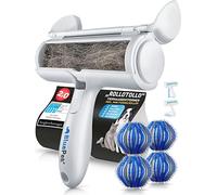 BluePet Rulli per rimozione peli - Togli Peli Animali - Spazzola Ecologica per Peli di Cani, Gatti e Pelucchi - Per Divani, Tappeti, Cucce per Cani (Bianco + palline per il bucato)