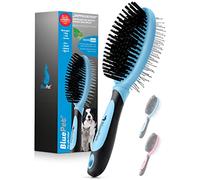 Bluepet® Setole & Pin Spazzola per cani e gatti | Disinfeltrimento e Lisciatura | Pettine per cani (Blu)
