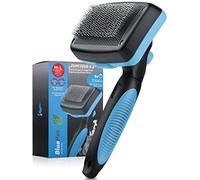 BluePet® Spazzola per cani e gatti a pelo lungo - Rimuove delicatamente sottopelo, grovigli e nodi - Spazzola a strappo 2.0 con pulsante di pulizia - Per uso quotidiano