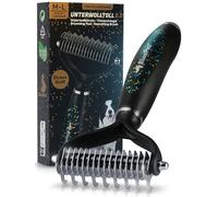 BluePet Spazzola per Cani e Gatto a Pelo Lungo, Pettine Cane Gatti, Cardatore Sottopelo, Spazzole Doppia Faccia Togli Peli Morto & i Nodi, Deshedding, Edizione Limitata (M-L) Impugnatura più Spessa