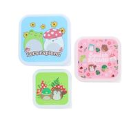 Blueprint Collections Squishmallows - Set di 3 contenitori con coperchio, per organizzare la cucina, piccole scatole con coperchio, regali Squishmallow, cancelleria Squishmallows