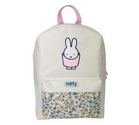 Blueprint Collections Zaino Miffy | Simpatico zaino per la scuola con stampa floreale con tasca frontale | Zaino per il ritorno a scuola | Regali e accessori ufficiali Miffy