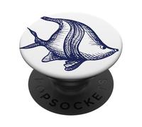 Blueprint Pesci Biologia Marina Oceano Sea Life Nautica PopSockets PopGrip Adesivo