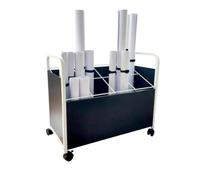 Blueprint Storage Rack Cart - Porta documenti e progetti mobile con ruote per architetti e ingegneri