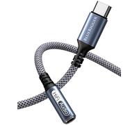 BlueRigger Cavo adattatore da USB C a audio da 3,5 mm - (0,9 m, adattatore femmina AUX a USB C, cavo di prolunga da USBC a jack per cuffie, dongle USB-C, tipo C a 1/8), compatibile con telefono,