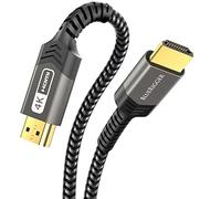 BlueRigger Cavo HDMI 4K (6M, 4K 60Hz HDR, alta velocità 18 Gbps, eARC, cavo intrecciato in nylon) - compatibile con PS5, PS4, Xbox, Roku, Apple TV, HDTV, Blu-ray, PC