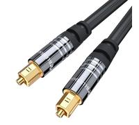 BlueRigger Digital Optical Audio Toslink Cable (3FT, Fiber Optic, Aluminum Shell, 24K Gold-Plated) - Compatible with Home Theatre, Sound Bar, TV, Xbox, PlayStation PS4 - Premium Series