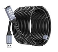 BlueRigger USB 3.0 Extension Cable (100FT, Active, 5Gbps, In-Wall CL3 Rated, Type A Male to Female Adapter Cord) - Long USB Repeater Extender for VR Headset, Printer, Hard Drive, Keyboard, Mouse, Xbox