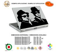 Blues Brothers adesivo notebook tablet sticker singers pvc black cropped 1 pz.