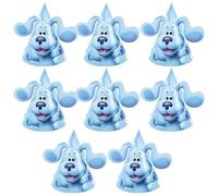 Blue's Clues Party Hats with Pop-Out Ears - Pack of 8 - Fun & Unique Design - Perfect for Kids Birthday Celebrations & Themed Events