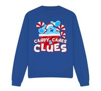 Blue's Clues & You Clues Felpa Natale Bastoncini di Zucchero Adulto (TV12628)