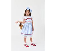 Blues Group Meravigliosa costume da Dorothy con vestito, fascia con fiocco e cestino, per bambine, travestimento, Giornata mondiale del libro e feste a tema, età 3-10 (3-4 anni)