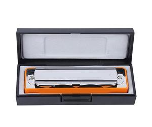 Blues Harmonica 0 -Hole Mouth Organ in EB Key - Professional & Beginner Iendly con ABS Design (ORANGE)