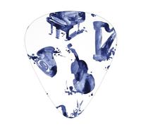 Blues Sassofono Pianoforte Violoncello Basso,12 pezzi di plettri per chitarra, 3 plettri di diverso spessore per chitarra acustica, basso, ukulele