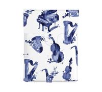 Blues Sassofono Pianoforte Violoncello Basso, Custodia per laptop in pelle PU, borsa per notebook, custodia per laptop, custodia per tablet
