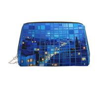 Blues Spirale Ombra Stampa Viaggio Trucco Borsa Cosmetici Organizer per Uso quotidiano e Viaggi di lavoro, Città Blues, One Size, Classico