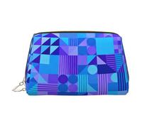 Blues Spirale Ombra Stampa Viaggio Trucco Borsa Cosmetici Organizer per Uso quotidiano e Viaggi di lavoro, Geometria Blu Viola, One Size, Classico